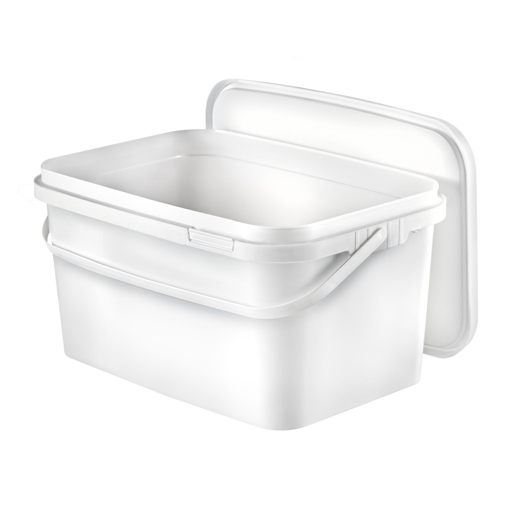 Benbow Rectangular Bucket 5L White