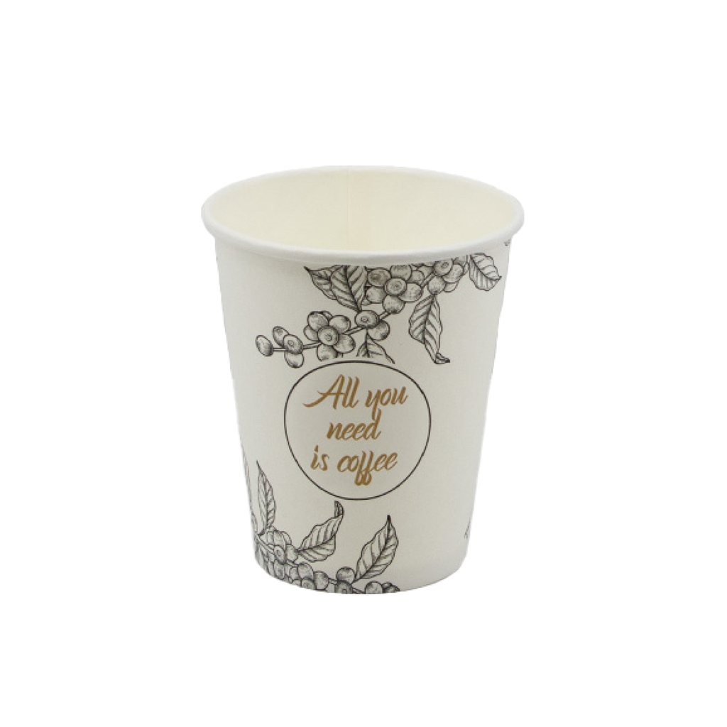 BenBow Paper Disposable Cup with Print 300 ml