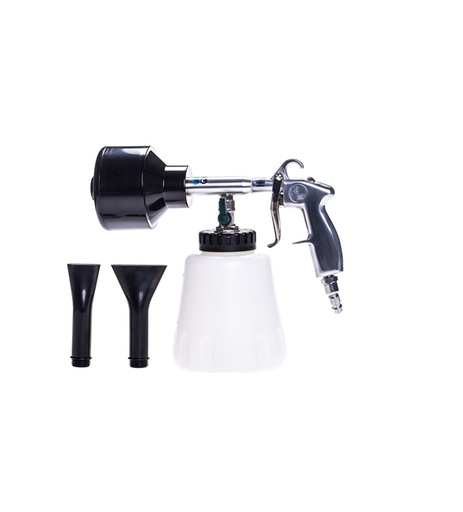 [000105] BenBow Pneumatic Foam Gun PRO Black Storm - with an integrated compressed air regulator and a swivel joint connector, 2 nozzle attachments - a foam gun for compressed air for effective cleaning of cars, boats, and trucks.