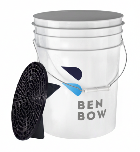 [000782] BenBow Weiße Detailwanne 20L mit Logo + schwarzem Separator