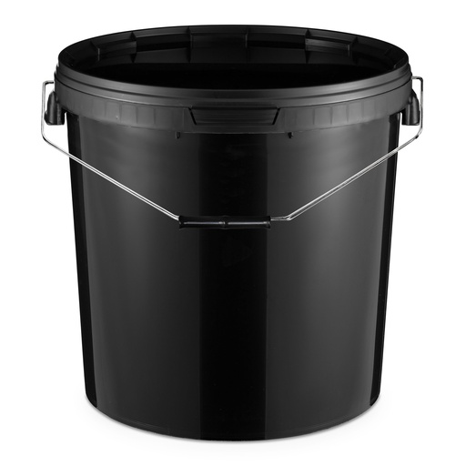 [001222] Benbow Eimer 30L Schwarz E30S mit Deckel für Lebensmittel