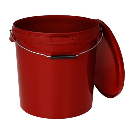 [001605] Benbow Wiaderko Czerwone 20L ( E20RO ), z pokrywą na żywność