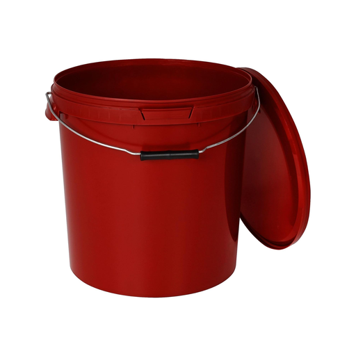 [001606] Benbow Wiaderko Czerwone 30L ( E30RO ), z pokrywą na żywność