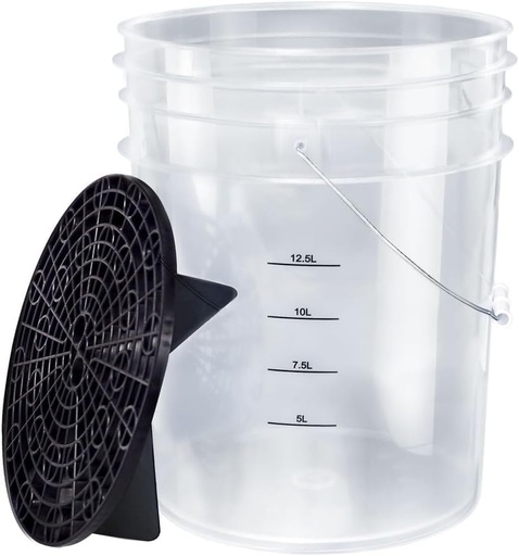 [000795] BenBow Transparent Detailing Bucket 20L (without logo) + black separator