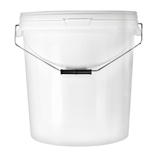 [001112] BenBow White Bucket 30L (E30W-R), with food cover